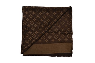 Lot 436 - Louis Vuitton Metallic Brown Classique Monogram Shawl