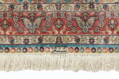 Lot 43 - A VERY FINE SIGNED SILK BURSA RUG, TURKEY