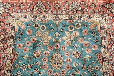 Lot 43 - A VERY FINE SIGNED SILK BURSA RUG, TURKEY