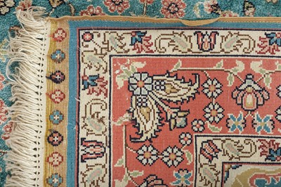 Lot 43 - A VERY FINE SIGNED SILK BURSA RUG, TURKEY