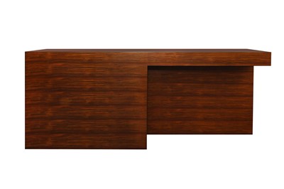 Lot 730 - A CONTEMPORARY BESPOKE-MADE WALNUT CONSOLE TABLE