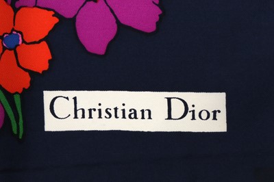 Lot 327 - Christian Dior Abstract Flower Silk Print Scarf