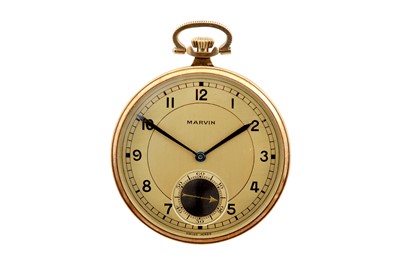 Lot 67 - MARVIN, POCKET WATCH, 14K YELLOW GOLD.