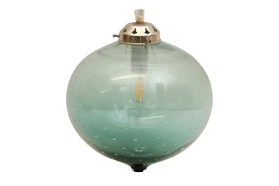 Lot 665 - A CONTEMPORARY GLASS PENDANT LAMP