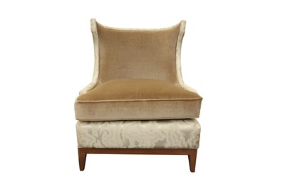Lot 742 - A CONTEMPORARY UPHOLSTERED EASY CHAIR