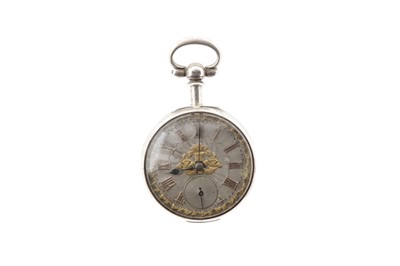 Lot 20 - POCKET WATCH, R&G. BEESLEY, SILVER VERGE/FUSEE, OPEN-FACE.