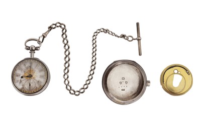 Lot 20 - POCKET WATCH, R&G. BEESLEY, SILVER VERGE/FUSEE, OPEN-FACE.