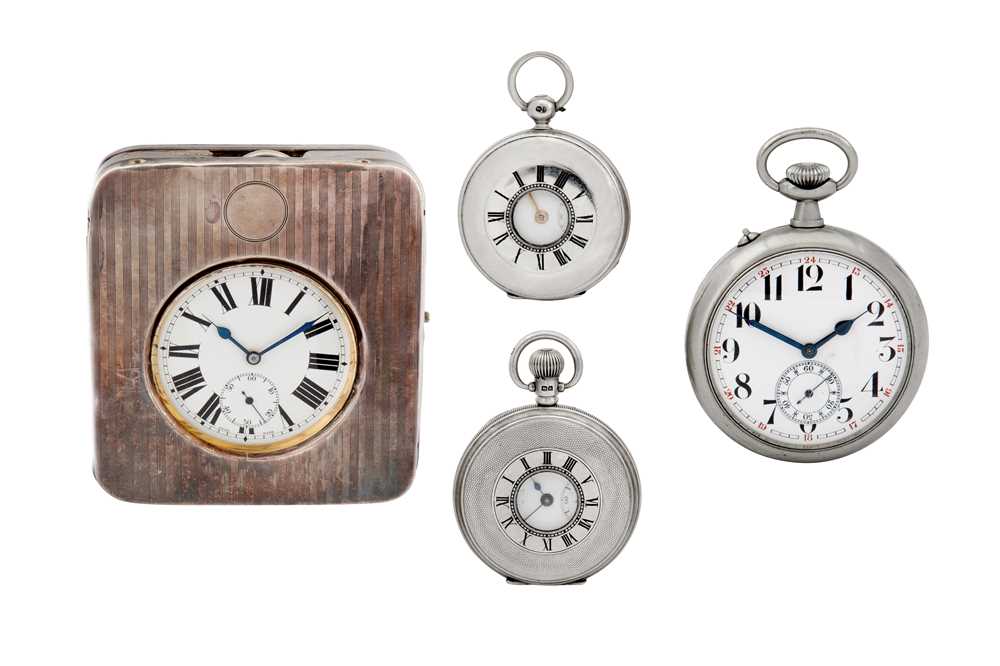 Lot 16 - FOUR POCKET WATCHES.