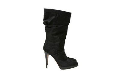 Lot 733 - Brian Attwood Black Pony Hair Heeled Boot - Size 40