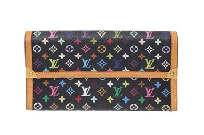 Lot 413 - Louis Vuitton x Murakami Black Multicolore Long Wallet