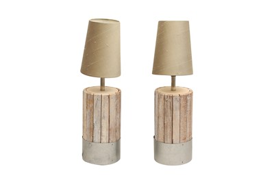 Lot 681 - A PAIR OF CONTEMPORARY DRIFTWOOD LAMPS