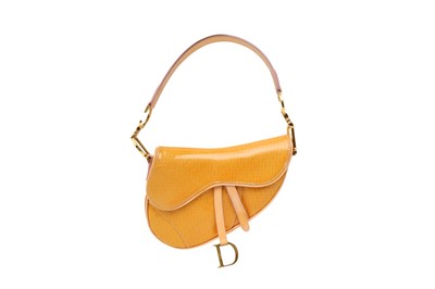Lot 413 - Christian Dior Orange Diorissimo Mini Saddle Bag