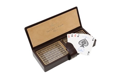Lot 421 - Van Cleef & Arpels Parfums Brown Playing Card Set