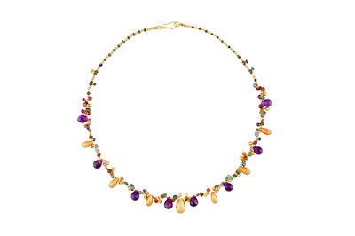 Lot 98 - λ A gem-set fringe necklace