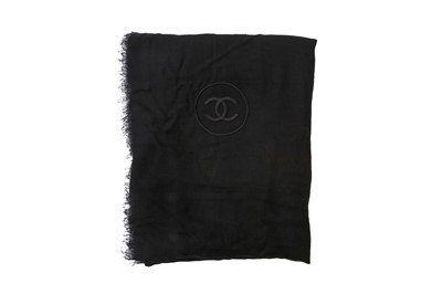 Lot 747 - Chanel Black CC Logo Scarf