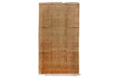 Lot 49 - AN EXTREMELY FINE, SIGNED SILK QUM CARPET, CENTRAL PERSIA