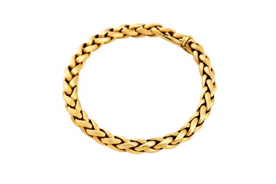 Lot 54 - A gold fancy-link bracelet, 1984