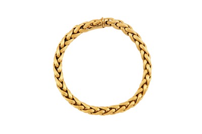 Lot 54 - A gold fancy-link bracelet, 1984
