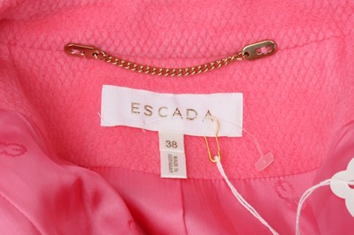 Lot 248 - Escada Bubblegum Pink Wool Coat - Size 38