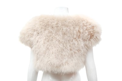 Lot 493 - Escada Nude Feather Cropped Bolero - Size 44