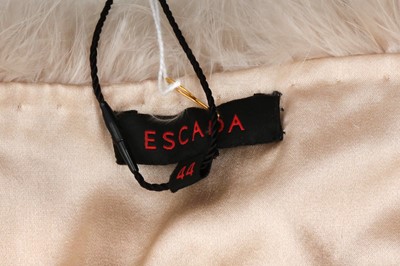Lot 493 - Escada Nude Feather Cropped Bolero - Size 44