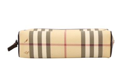 Lot 473 - Burberry Brown Icon Nova Check Cosmectic Pouch