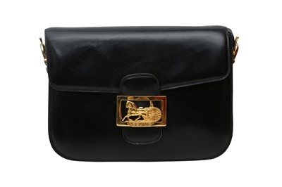 Lot 637 - Celine Black Sulky Carriage Box Crossbody Bag