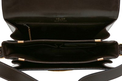 Lot 445 - Celine Brown Sulky Carriage Box Crossbody Bag