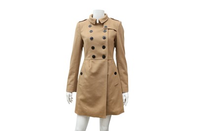 Lot 477 - Burberry Camel Wool Short Coat - Size 6