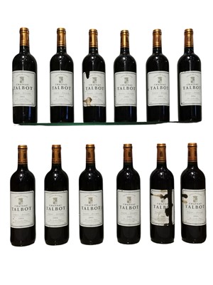 Lot 74 - Chateau Talbot, 4ème Cru Classé, St Julien, 2004, twelve bottles