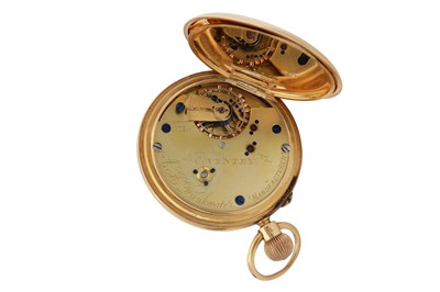 Lot 62 - POCKET WATCH, A H DRINKWATER, 18K YELLOW GOLD.