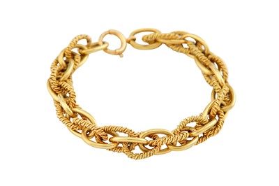 Lot 155 - A fancy-link bracelet
