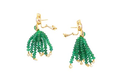 Lot 30 - Deakin & Francis Ι A pair of gem-set tassel earrings