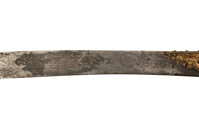 Lot 326 - A YATAGAN SWORD