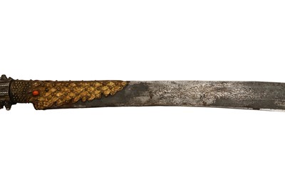 Lot 326 - A YATAGAN SWORD