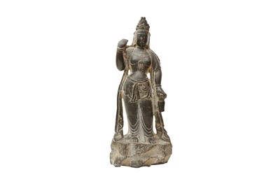 Lot 508 - A CHINESE TANG-STYLE FIGURE OF GUANYIN