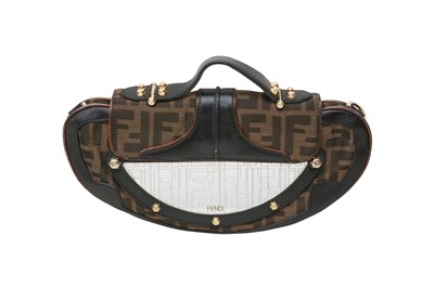 Lot 446 - Fendi Brown FF Zucca Mini Vanity Bag