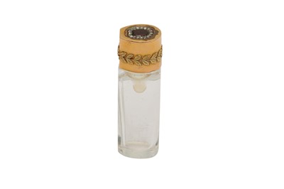 Lot 106 - A LATE 19TH CENTURY GILT AND GEM-SET SCENT BOTTLE, PROBABLY FRENCH c.1880