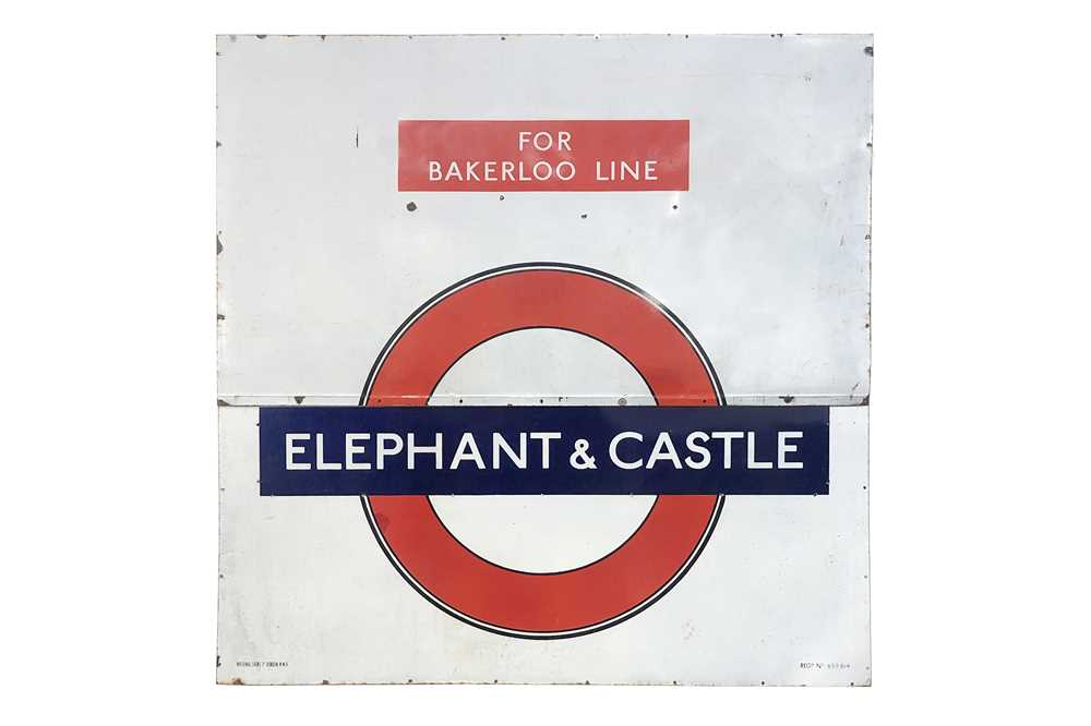 Lot 337 - LONDON UNDERGROUND 'BULLSEYE'  ENAMEL  STATION SIGN