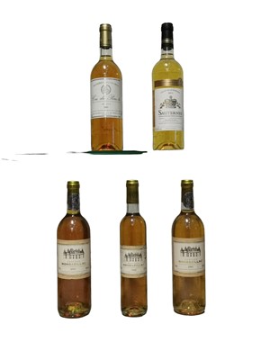 Lot 120 - Assorted French Sweet wine, to include: Chateau Monbazillac, 1997, two bottles and three others