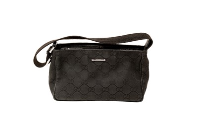 Lot 817 - Gucci Black Monogram Mini Shoulder Bag