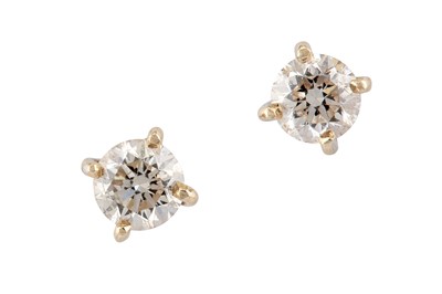 Lot 10 - A pair of diamond stud earrings