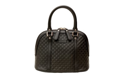 Lot 641 - Gucci Black Micro Guccisima Mini Dome Bag