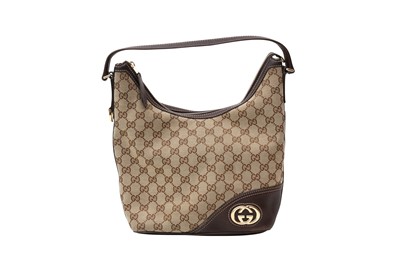 Lot 414 - Gucci Beige GG Logo Monogram Shoulder Bag