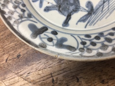 Lot 469 - TWO CHINESE BLUE AND WHITE DISHES