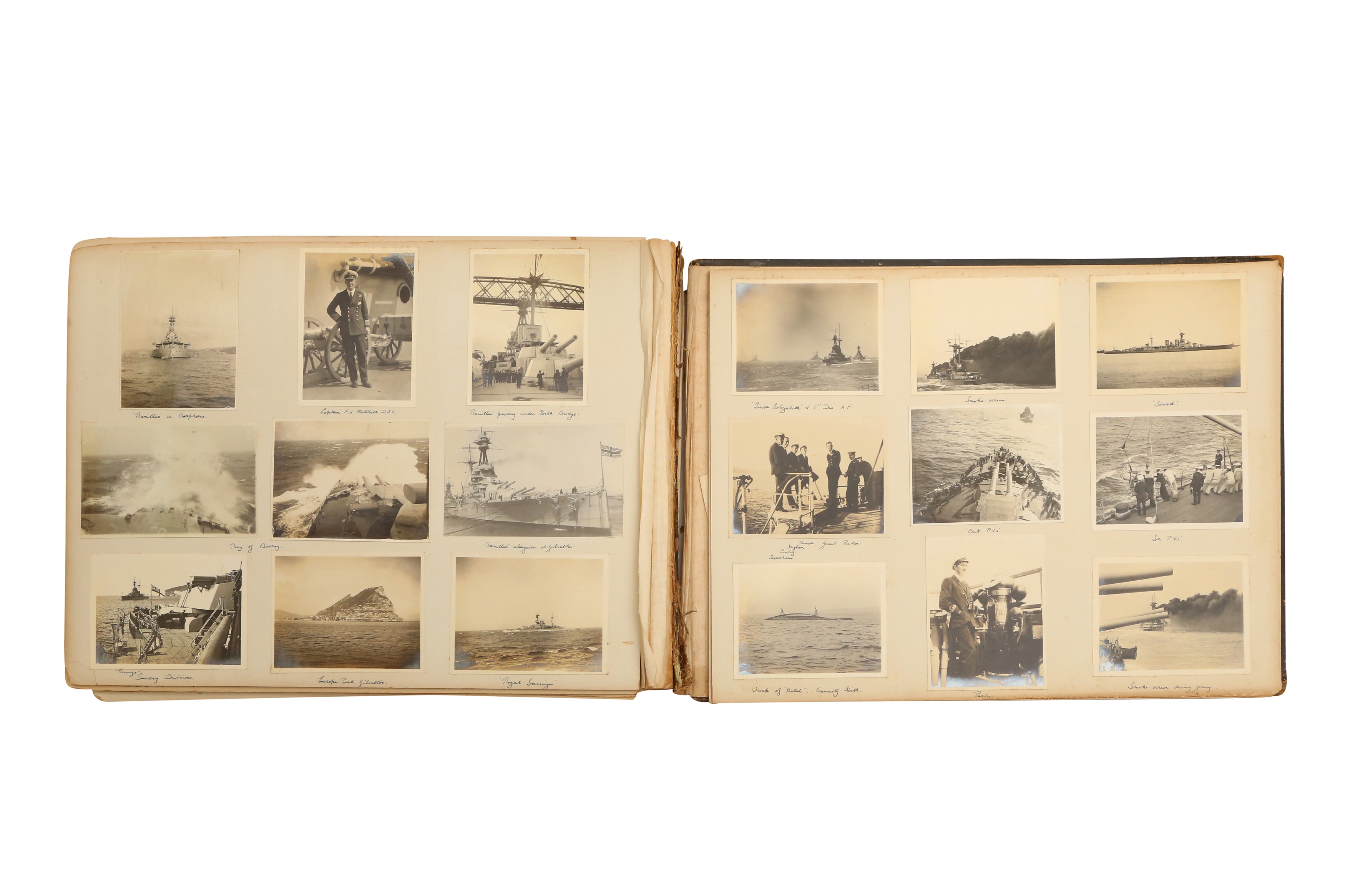 Lot 330 A WW1 NAVAL LOG AND PHOTOGRAPH ALBUM