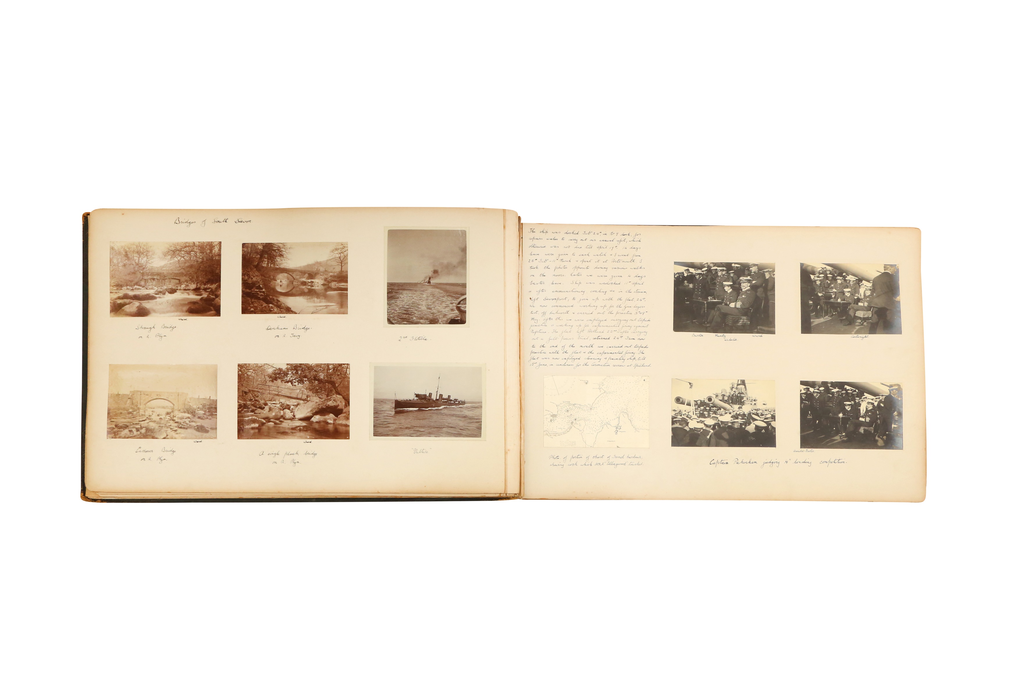 Lot 330 A WW1 NAVAL LOG AND PHOTOGRAPH ALBUM