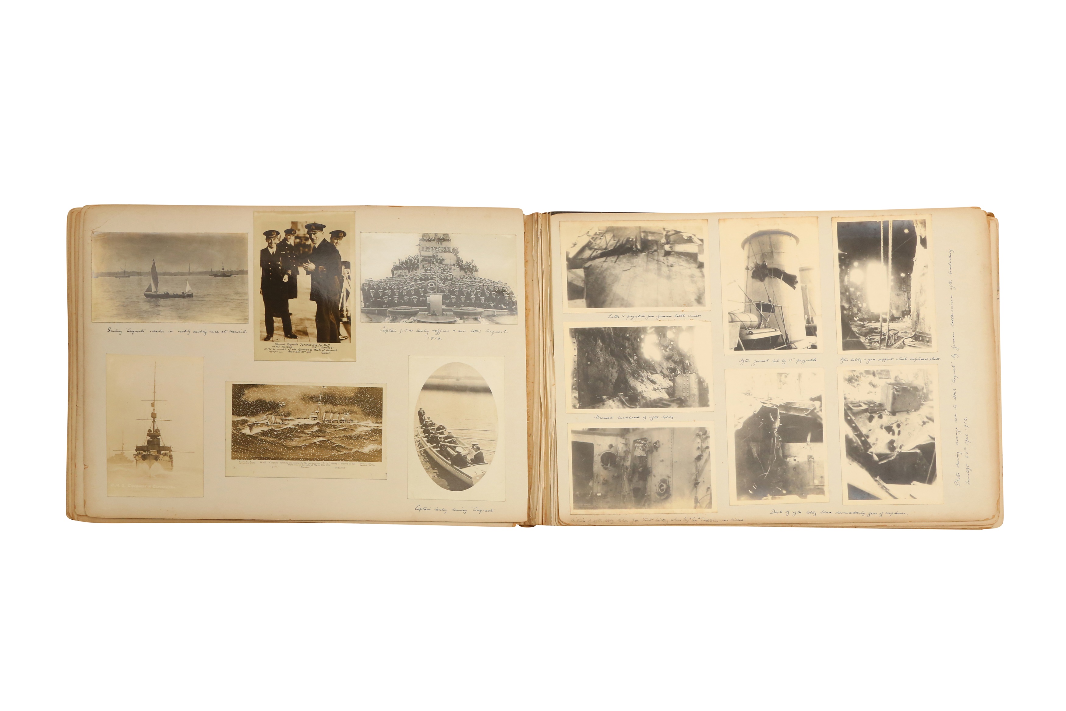 Lot 330 A WW1 NAVAL LOG AND PHOTOGRAPH ALBUM