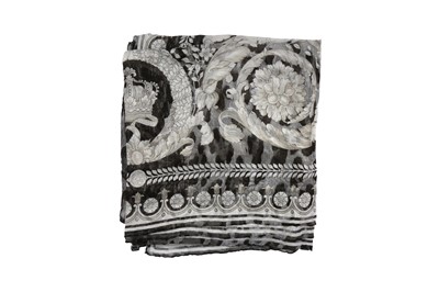 Lot 684 - Versace Monochrome Leopard Baroque Scarf