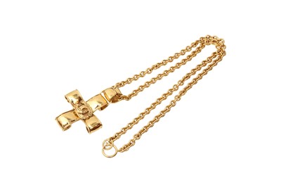 Lot 594 - Chanel CC Logo Cross Pendant Necklace